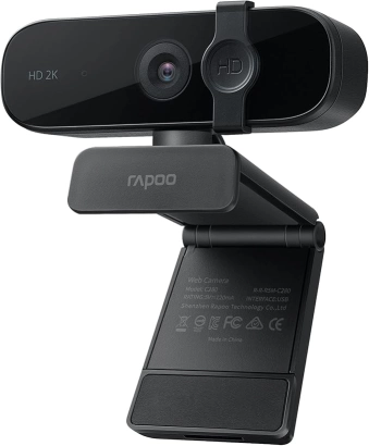 Rapoo C280 2K HD USB 2.0 Webcam with Microphone, Black