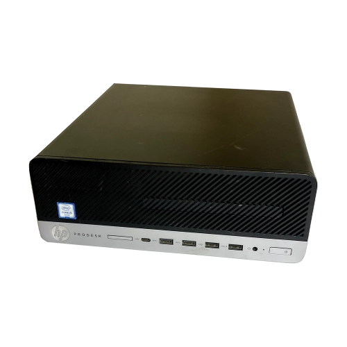 جهاز HP Tower 800 G3 i5 من الجيل السادس - قرص ثابت سعة 500 جيجابايت - قرص SSD سعة 128 جيجابايت - ذاكرة وصول عشوائي (RAM) سعة 8 جيجابايت