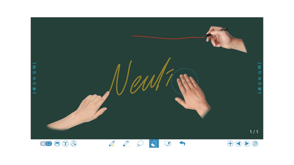 شاشة تفاعلية نيو لاين RS+ مقاس 75 بوصة - نظامين تشغيل اندرويد و ويندوز