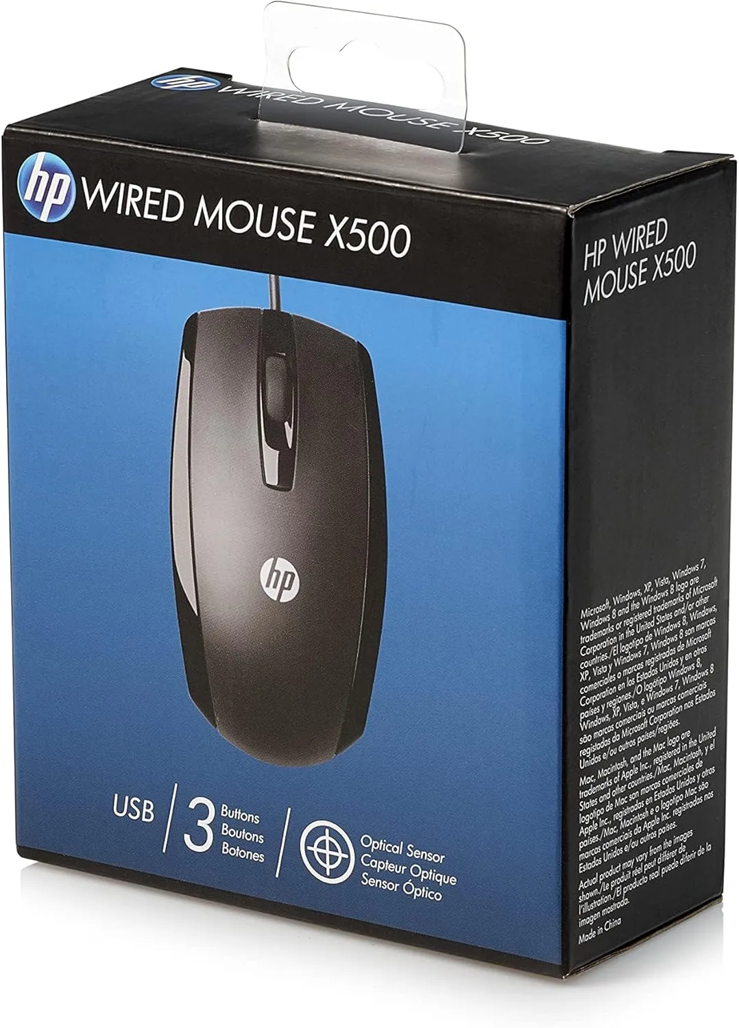 HP 5 click USB Wired Desktop Mouse