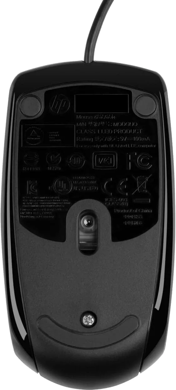HP 5 click USB Wired Desktop Mouse