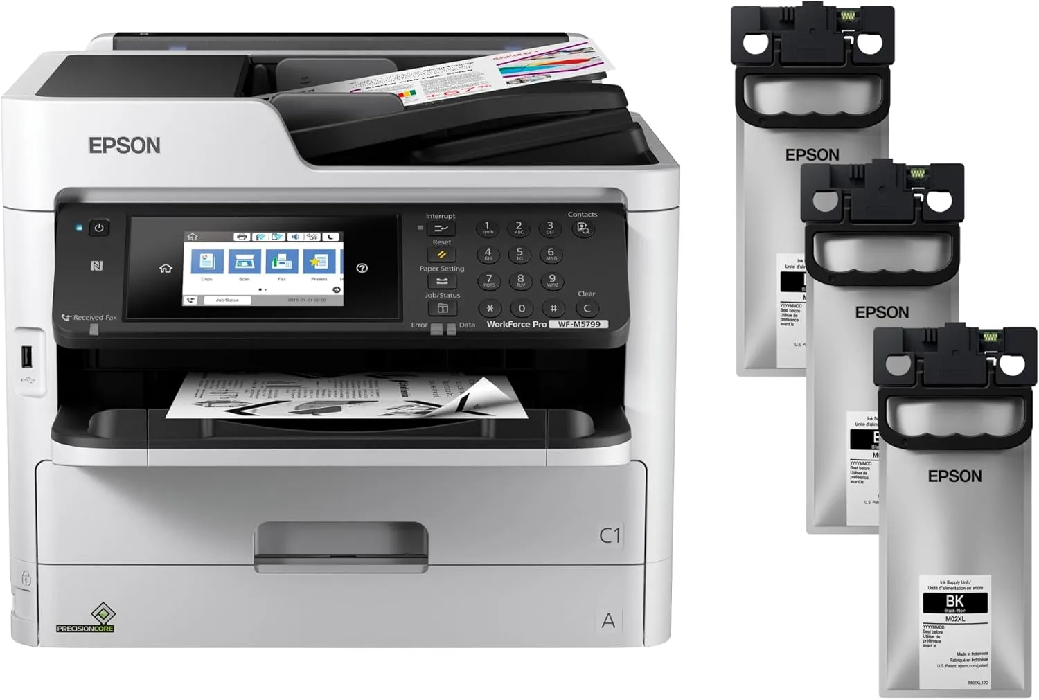 طابعة Epson WorkForce Pro WF-M5799 متعددة الوظائف أحادية اللون – أسود - استيراد الخارج