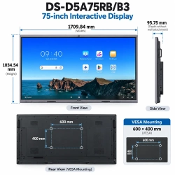 Hikvision 75-inch 4K Interactive Display with Android 16 - DS-D5A75RB/B3